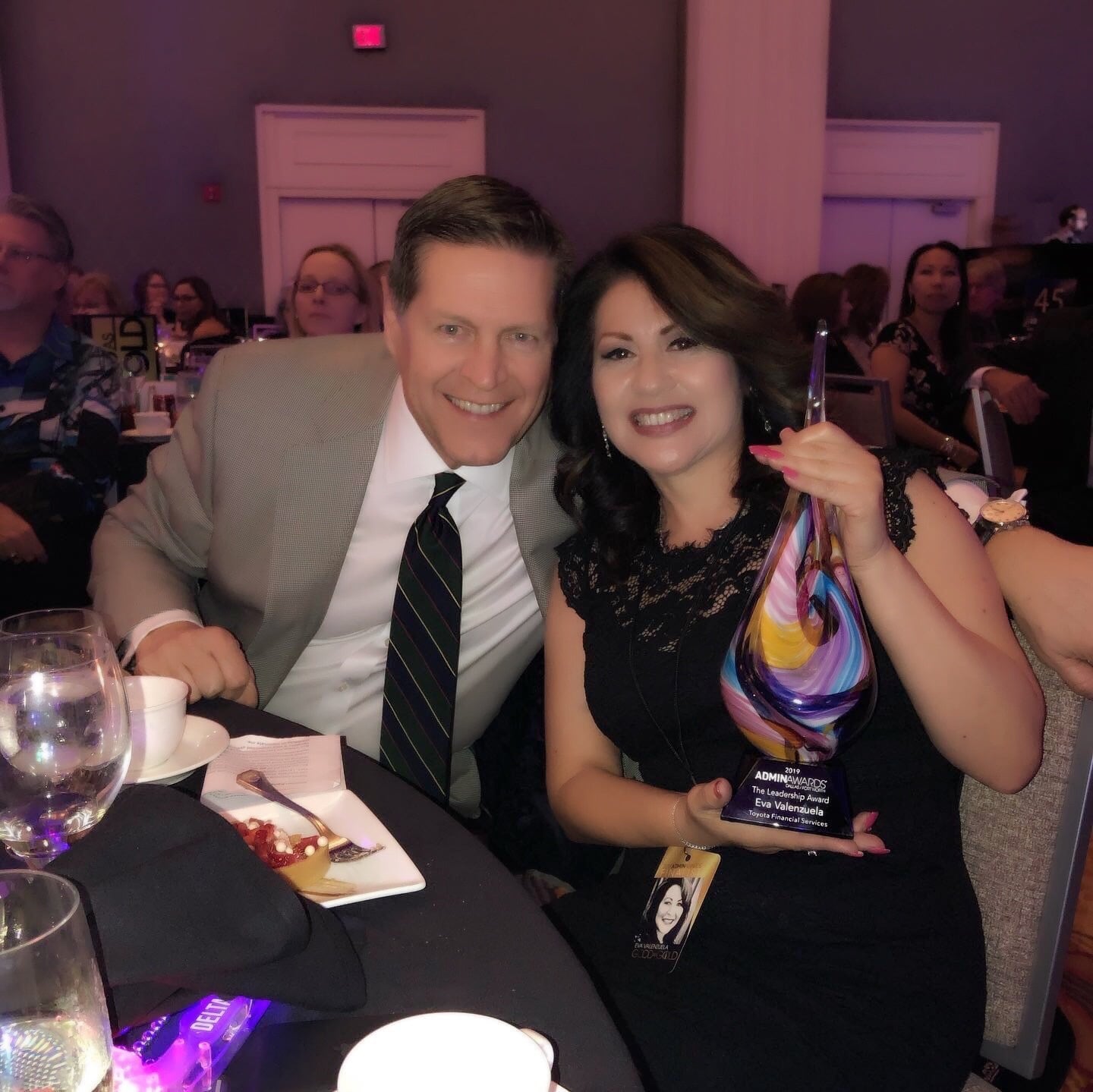 Eva Valenzuela and Mark Templin at the Admin Awards Dallas / Fort Worth